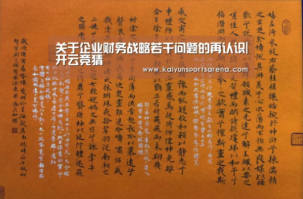 关于企业财务战略若干问题的再认识|开云竞猜(图4) 开云百家乐